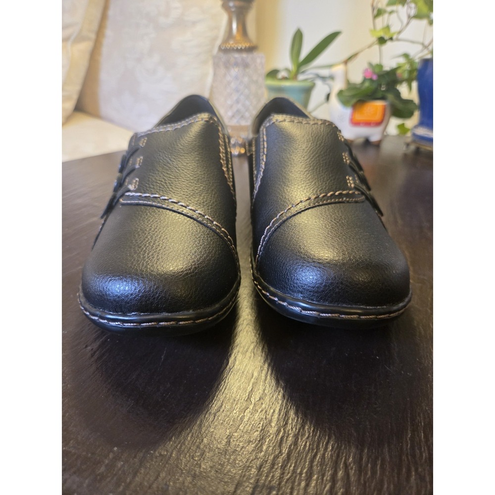 Clarks Collection Women's Ashland Effie Black Leather Loafers Size 8W NEW! $100 - Picture 10 of 15